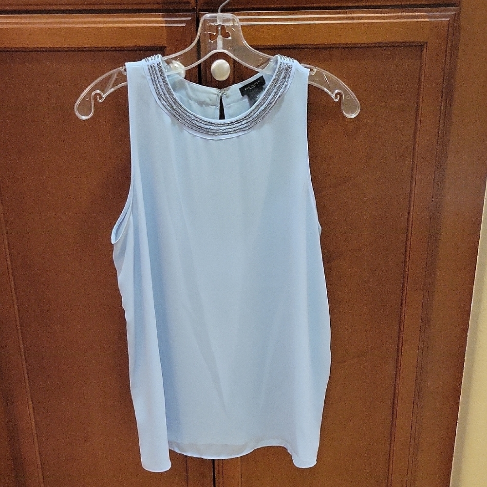 Elegant Blue Sleeveless Top